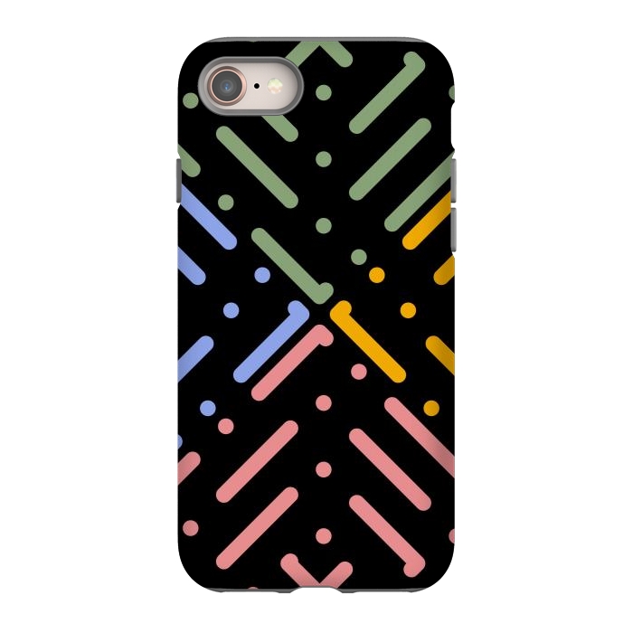 iPhone 8 StrongFit Digital Line and Dots  by TMSarts