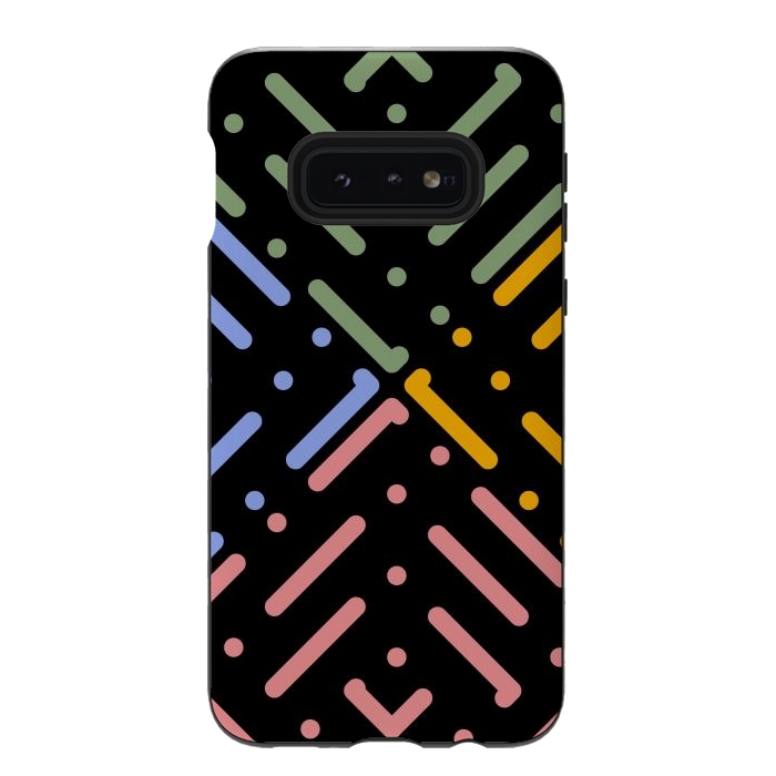 Galaxy S10e StrongFit Digital Line and Dots  by TMSarts