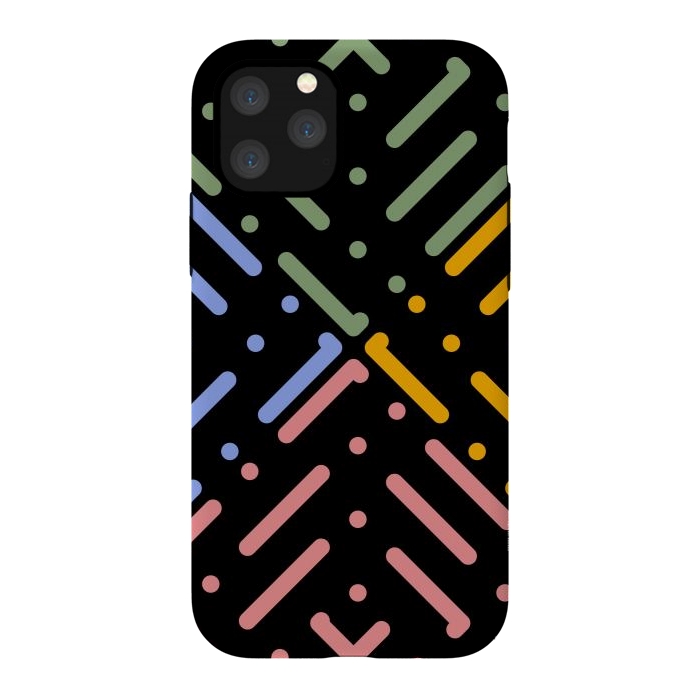 iPhone 11 Pro StrongFit Digital Line and Dots  by TMSarts