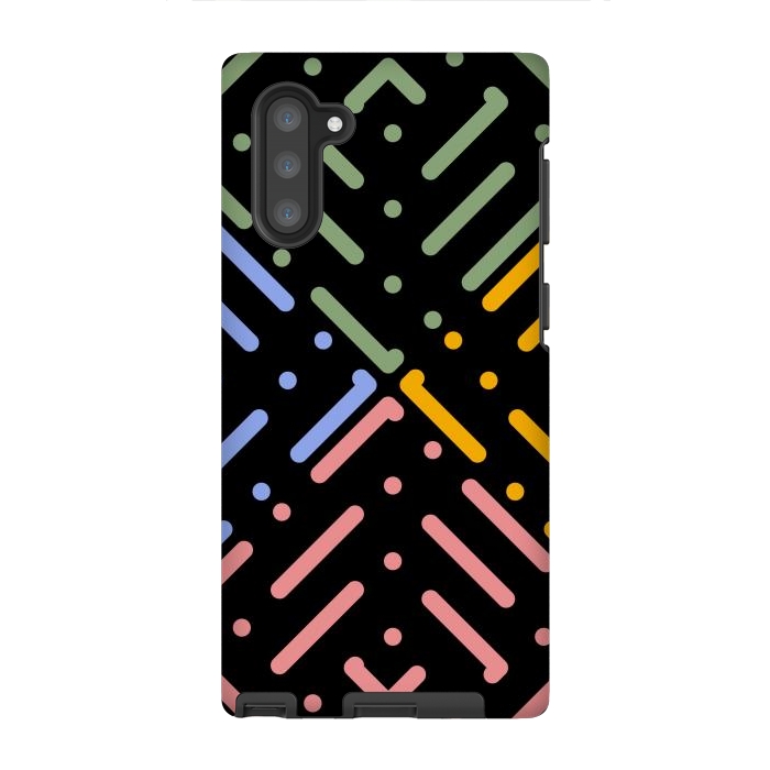 Galaxy Note 10 StrongFit Digital Line and Dots  by TMSarts