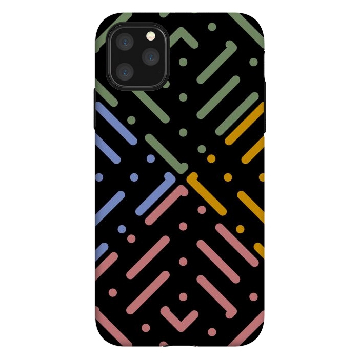 iPhone 11 Pro Max StrongFit Digital Line and Dots  by TMSarts