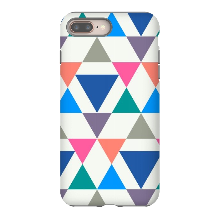 iPhone 7 plus StrongFit Multicolor Repeat Triangles by TMSarts