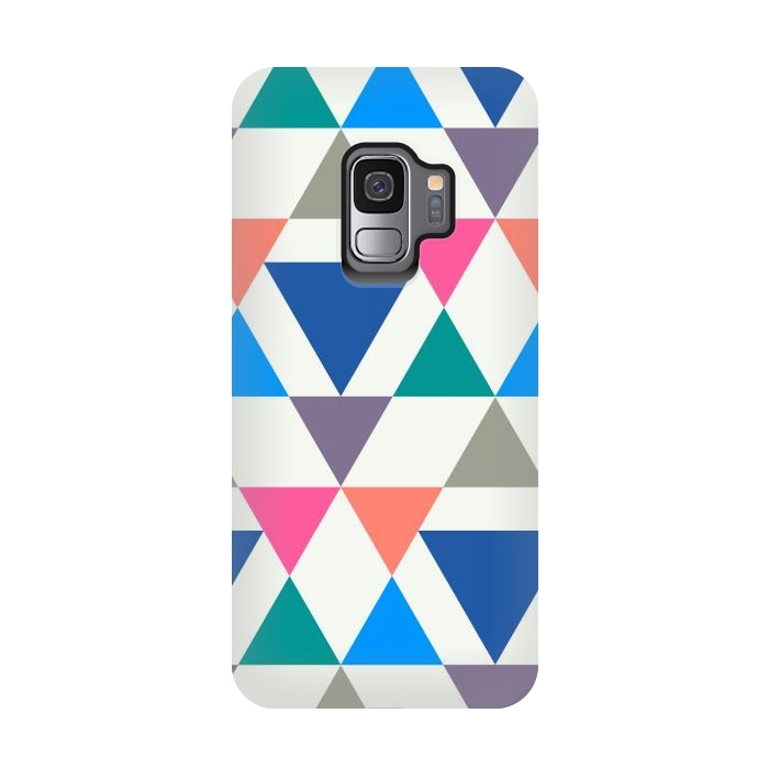 Galaxy S9 StrongFit Multicolor Repeat Triangles by TMSarts