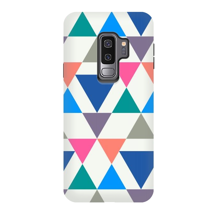 Galaxy S9 plus StrongFit Multicolor Repeat Triangles by TMSarts