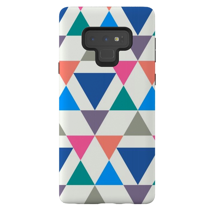 Galaxy Note 9 StrongFit Multicolor Repeat Triangles by TMSarts