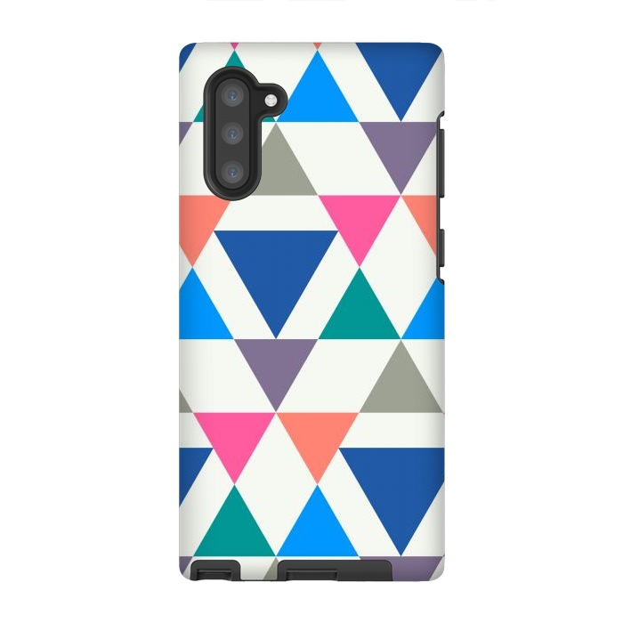 Galaxy Note 10 StrongFit Multicolor Repeat Triangles by TMSarts