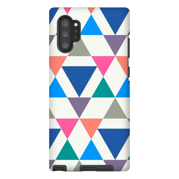 Galaxy Note 10 plus StrongFit Multicolor Repeat Triangles by TMSarts