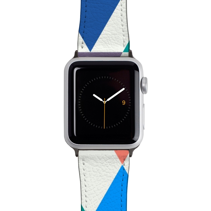 Watch 42mm / 44mm Strap PU leather Multicolor Repeat Triangles by TMSarts