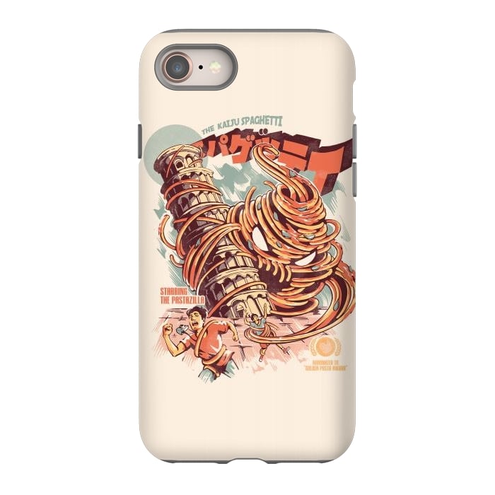 iPhone 8 StrongFit The Kaiju Spaghetti by Ilustrata