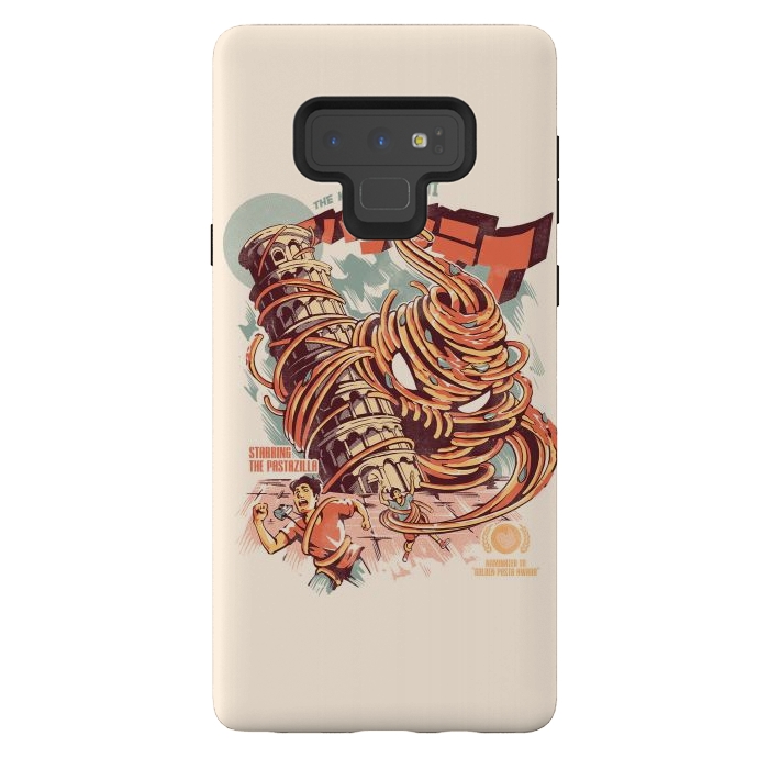 Galaxy Note 9 StrongFit The Kaiju Spaghetti by Ilustrata