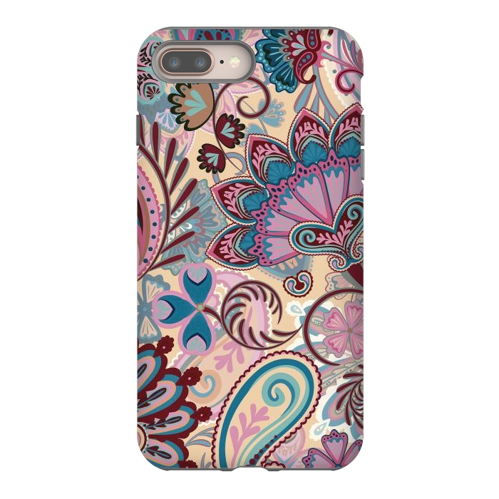 iPhone 7 plus StrongFit Paisley Flowers Design by ArtsCase