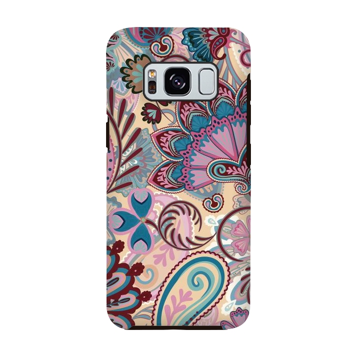Galaxy S8 StrongFit Paisley Flowers Design by ArtsCase