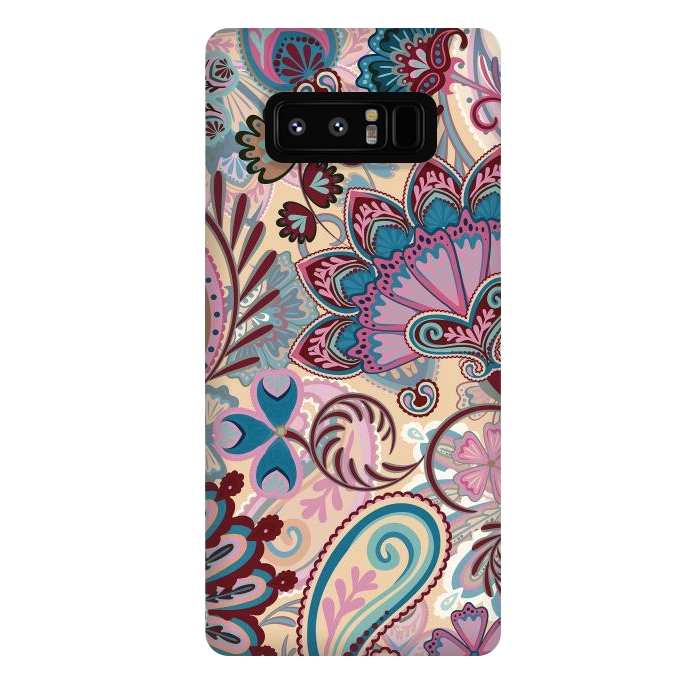 Galaxy Note 8 StrongFit Paisley Flowers Design by ArtsCase