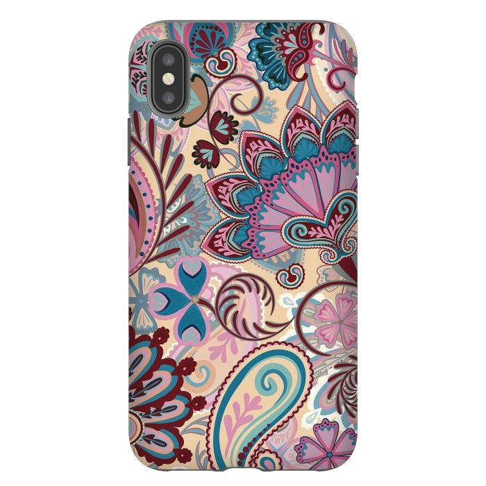 iPhone Xs Max StrongFit Paisley Flowers Design by ArtsCase