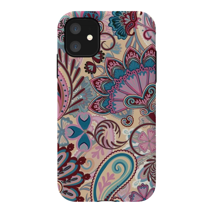 iPhone 11 StrongFit Paisley Flowers Design by ArtsCase