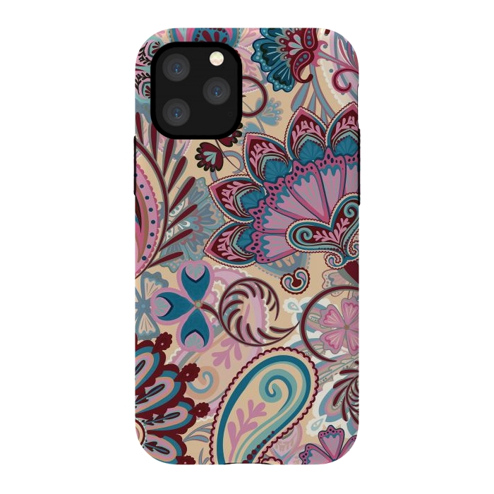 iPhone 11 Pro StrongFit Paisley Flowers Design by ArtsCase
