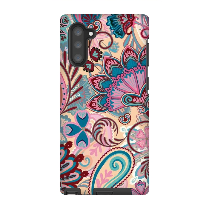 Galaxy Note 10 StrongFit Paisley Flowers Design by ArtsCase