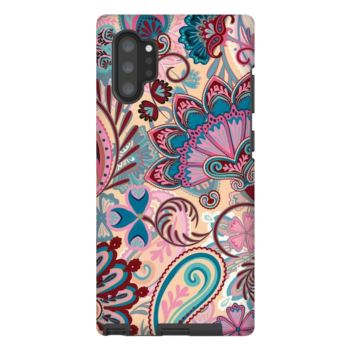 Galaxy Note 10 plus StrongFit Paisley Flowers Design by ArtsCase