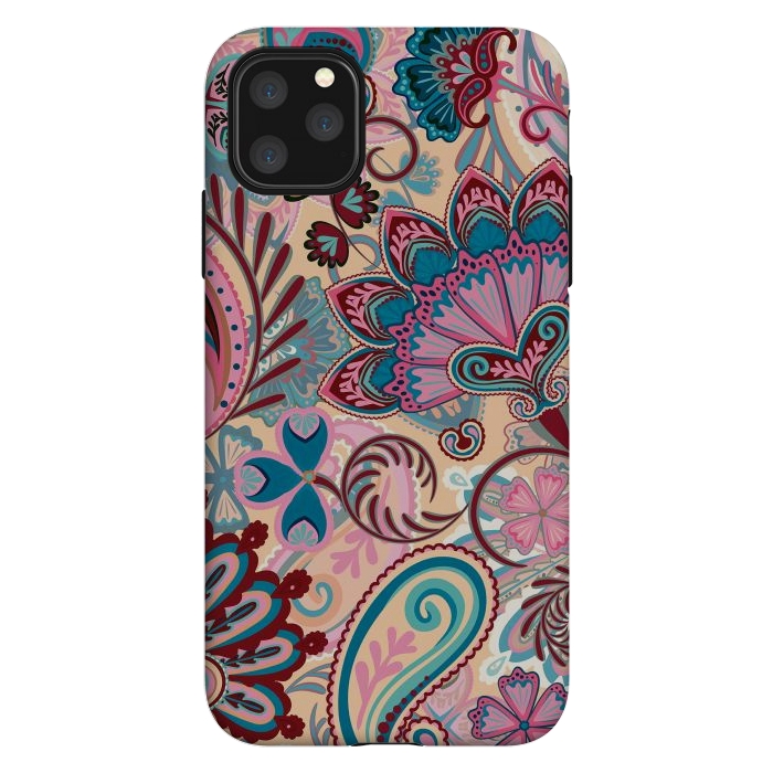 iPhone 11 Pro Max StrongFit Paisley Flowers Design by ArtsCase