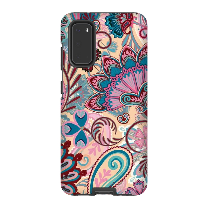 Galaxy S20 StrongFit Paisley Flowers Design by ArtsCase