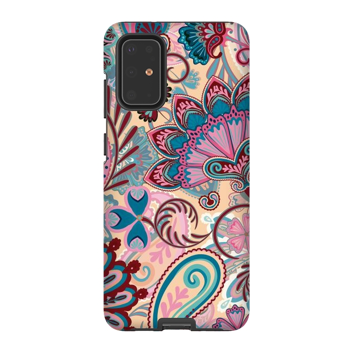 Galaxy S20 Plus StrongFit Paisley Flowers Design by ArtsCase