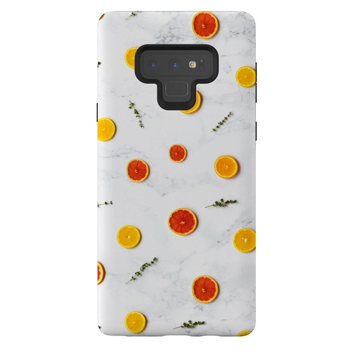 Galaxy Note 9 StrongFit YELLOW ORANGE FRUITS by MALLIKA