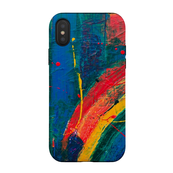iPhone Xs / X StrongFit PAINTED SHADES RAINBOW! by MALLIKA