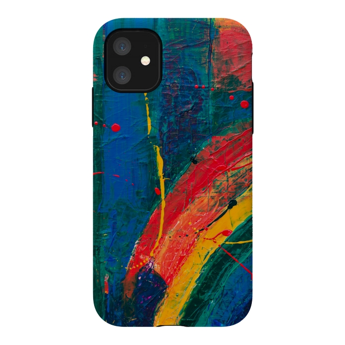 iPhone 11 StrongFit PAINTED SHADES RAINBOW! by MALLIKA