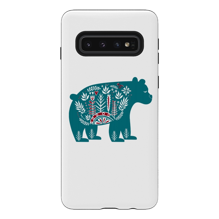 Galaxy S10 StrongFit Nordic bear  by Winston