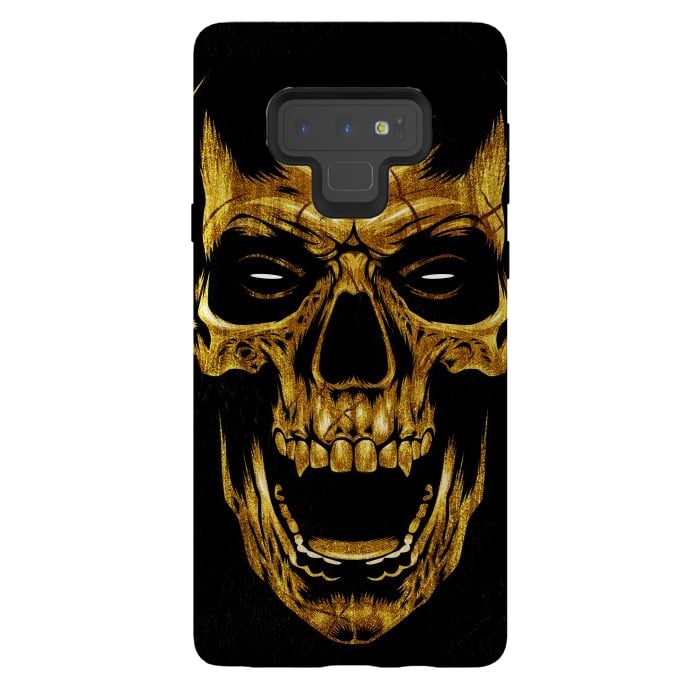 Galaxy Note 9 StrongFit Golden Skull by Alberto