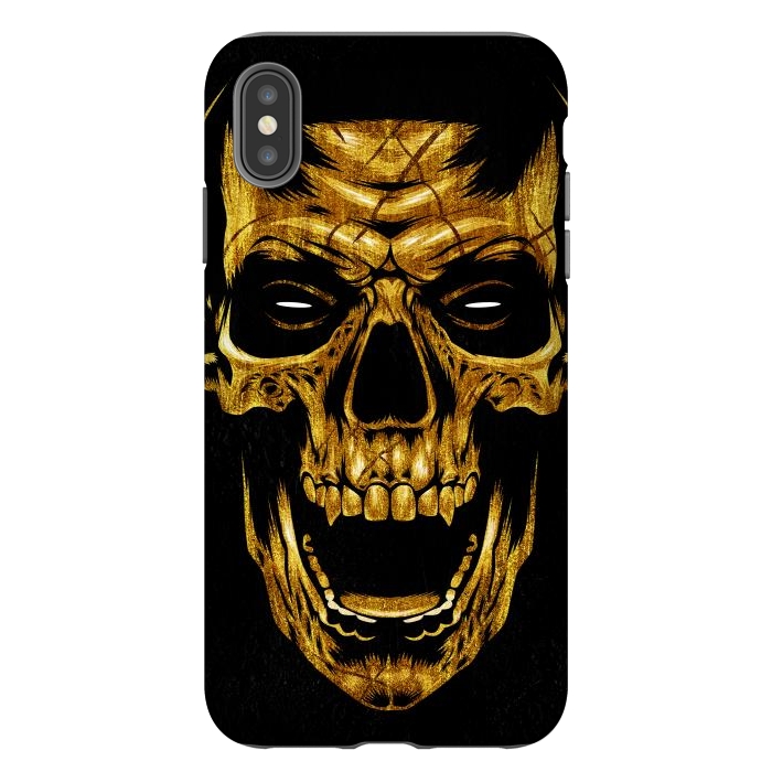 iPhone Xs Max StrongFit Golden Skull by Alberto