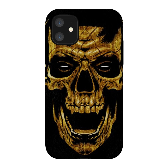 iPhone 11 StrongFit Golden Skull by Alberto