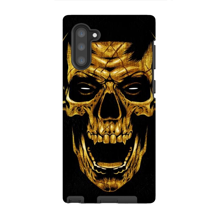 Galaxy Note 10 StrongFit Golden Skull by Alberto