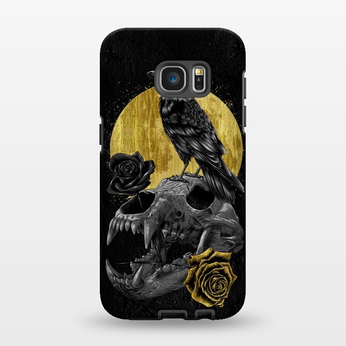 Galaxy S7 EDGE StrongFit Skull Crow by Alberto