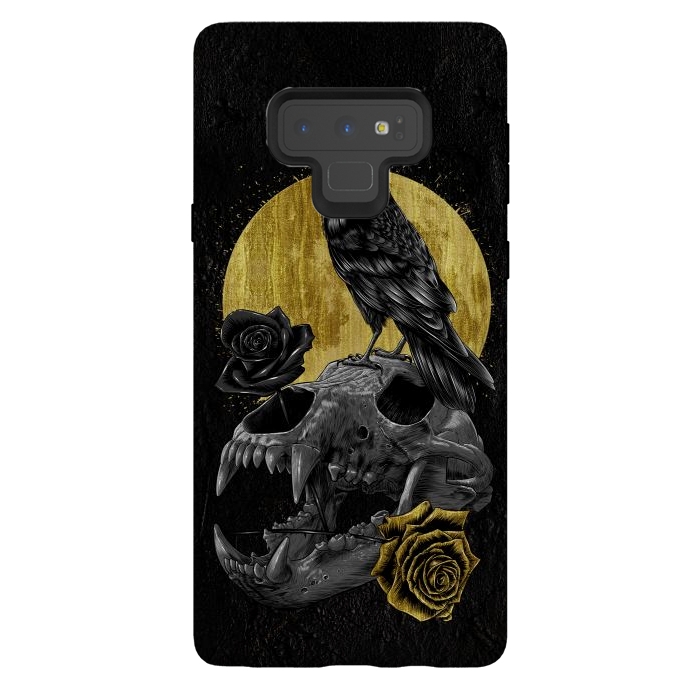 Galaxy Note 9 StrongFit Skull Crow by Alberto