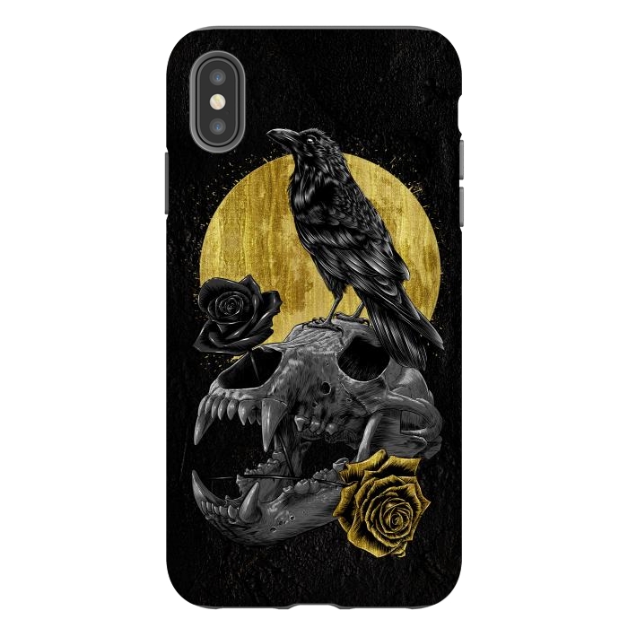 iPhone Xs Max StrongFit Skull Crow by Alberto