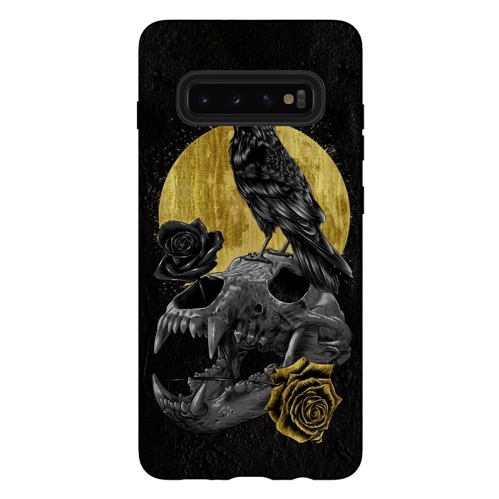 Galaxy S10 plus StrongFit Skull Crow by Alberto