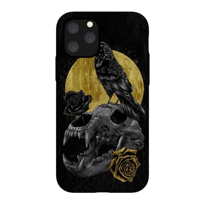 iPhone 11 Pro StrongFit Skull Crow by Alberto