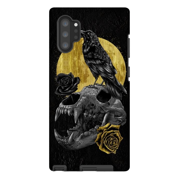 Galaxy Note 10 plus StrongFit Skull Crow by Alberto