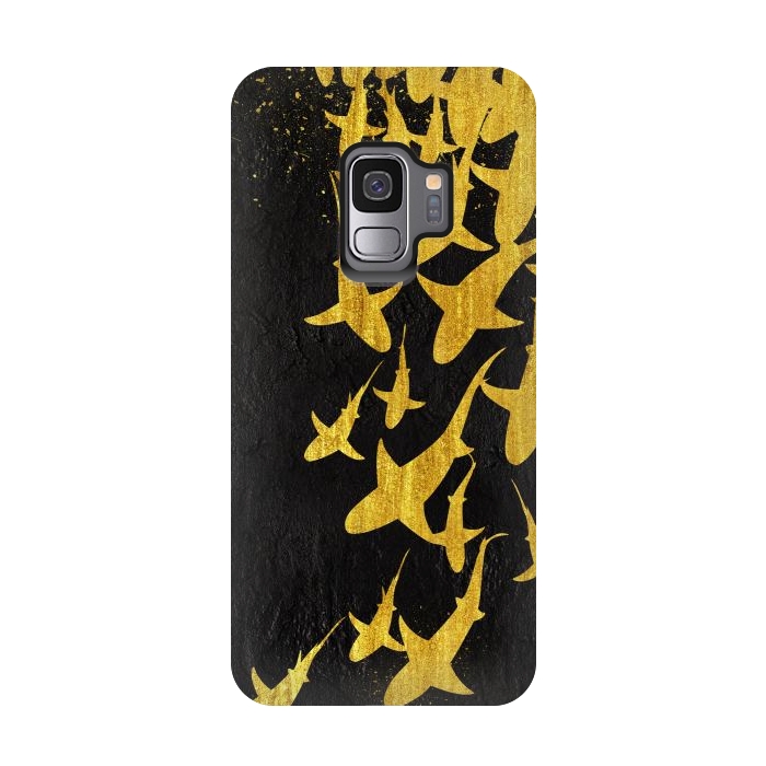 Galaxy S9 StrongFit Golden Sharks by Alberto