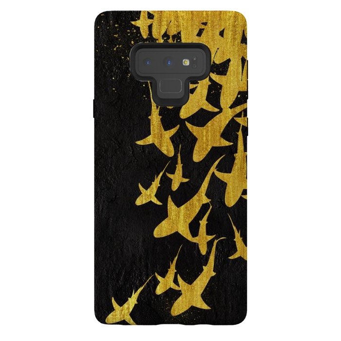 Galaxy Note 9 StrongFit Golden Sharks by Alberto