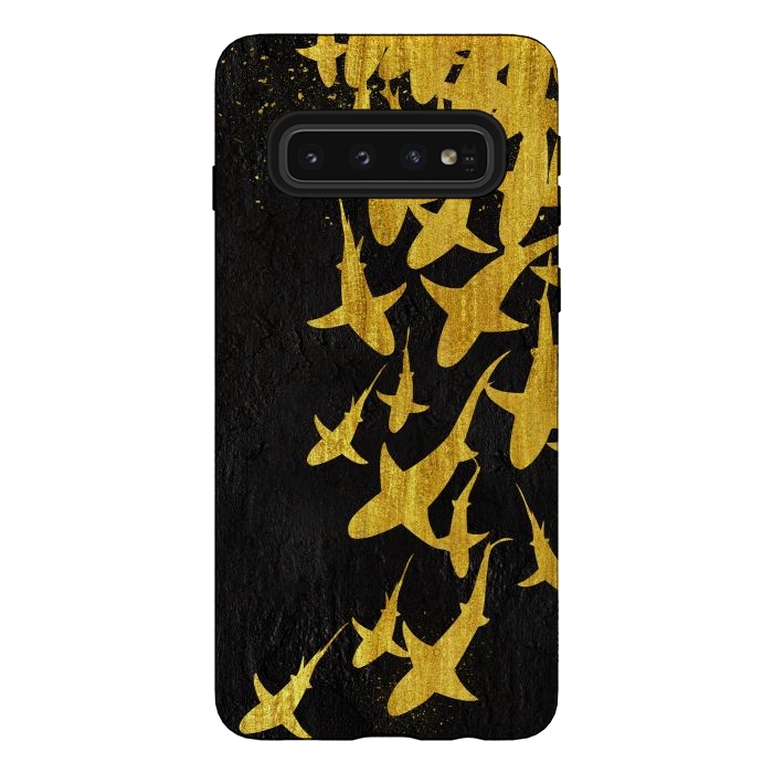 Galaxy S10 StrongFit Golden Sharks by Alberto
