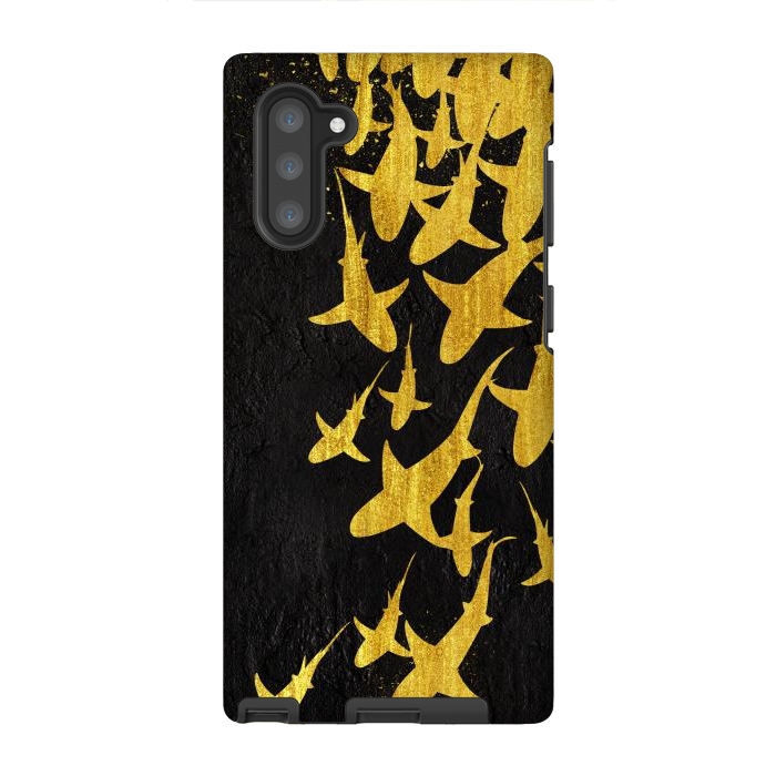 Galaxy Note 10 StrongFit Golden Sharks by Alberto