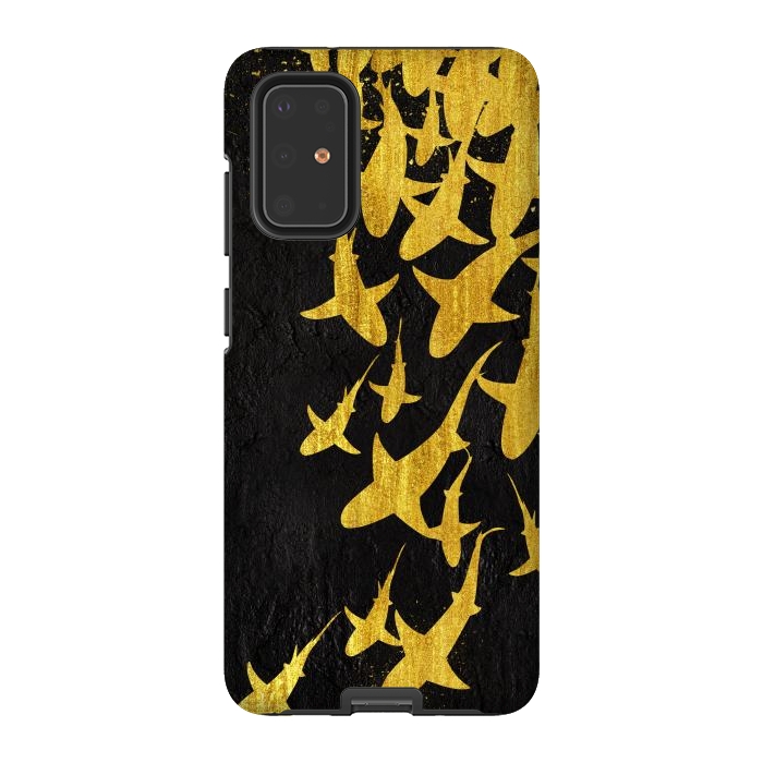 Galaxy S20 Plus StrongFit Golden Sharks by Alberto