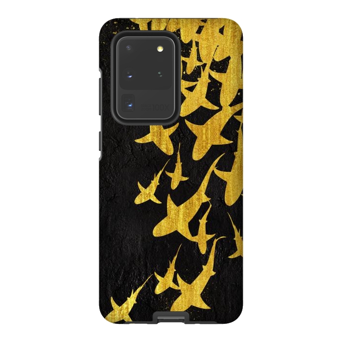 Galaxy S20 Ultra StrongFit Golden Sharks by Alberto