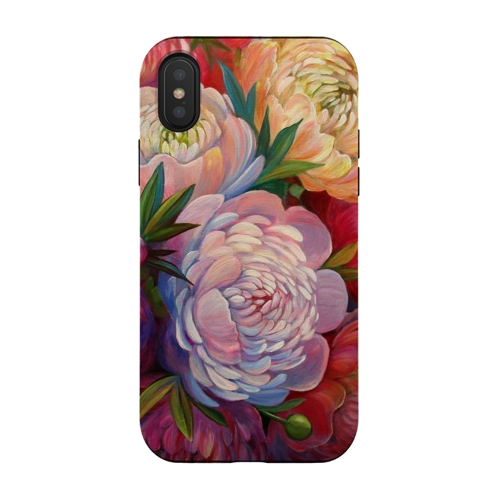 iPhone Xs / X StrongFit Peonies by Irina Velman