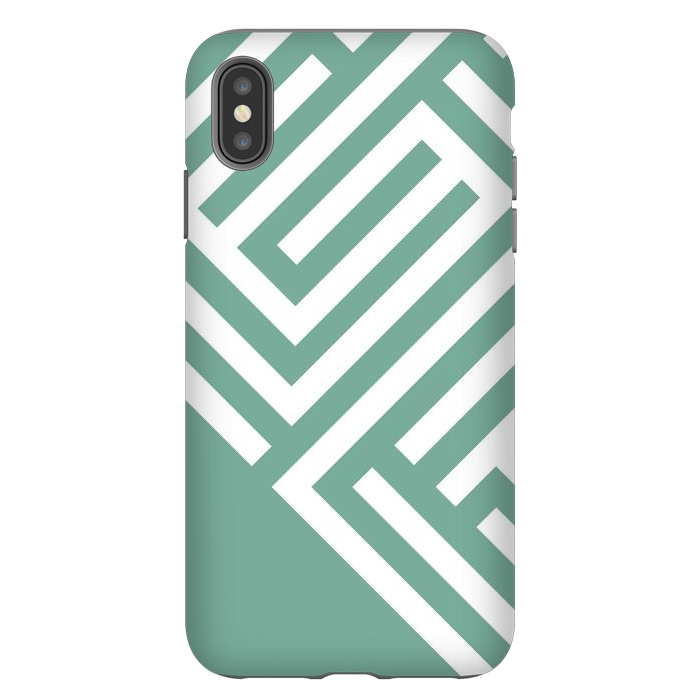 iPhone Xs Max StrongFit Mint Maze by ArtPrInk