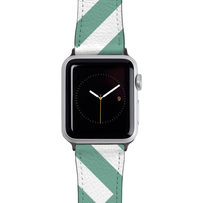 Watch 42mm / 44mm Strap PU leather Mint Maze by ArtPrInk