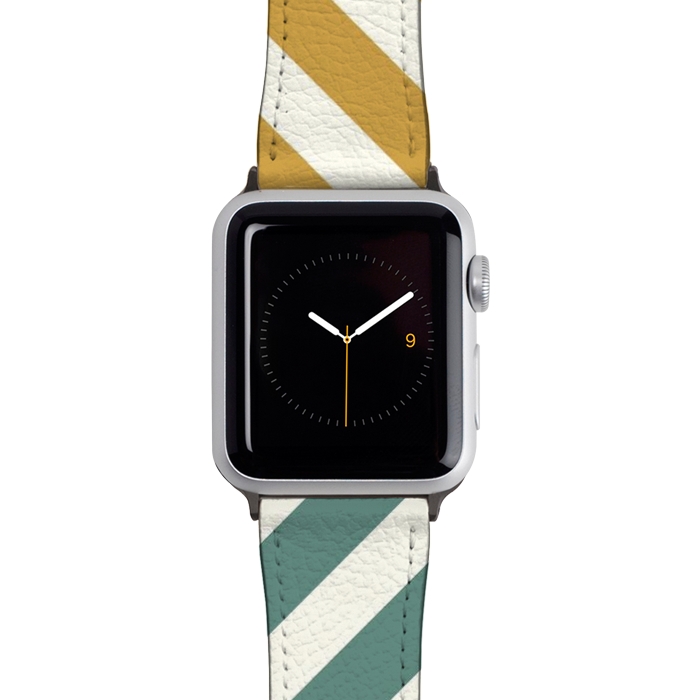 Watch 42mm / 44mm Strap PU leather Abstract Summer Lines by ArtPrInk