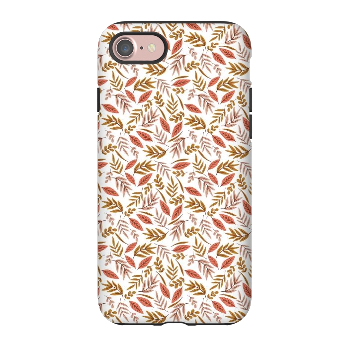 iPhone 7 StrongFit Pink and yellow leaves  by Edith May